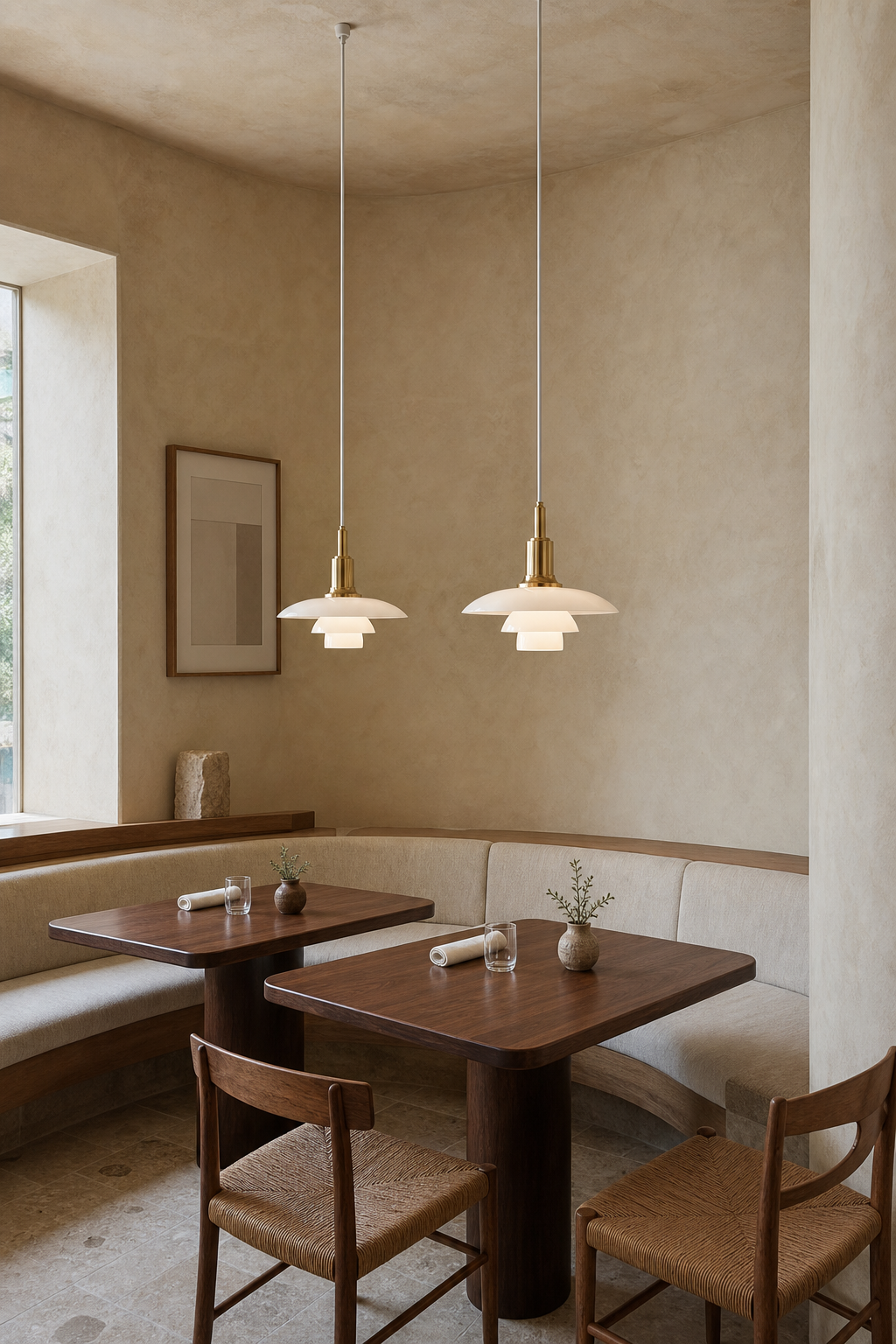 Three-Tier Opal Glass Pendant Light gallery 09 cafe dining daylight