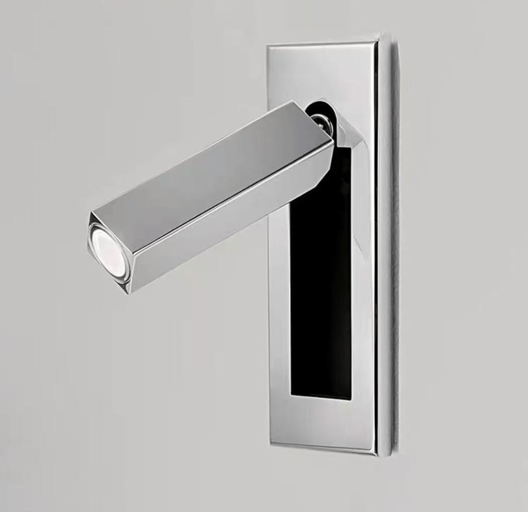 Reading Lamp Recessed Wall Mount Adjustable Spotlight Head Button Switch Bedside