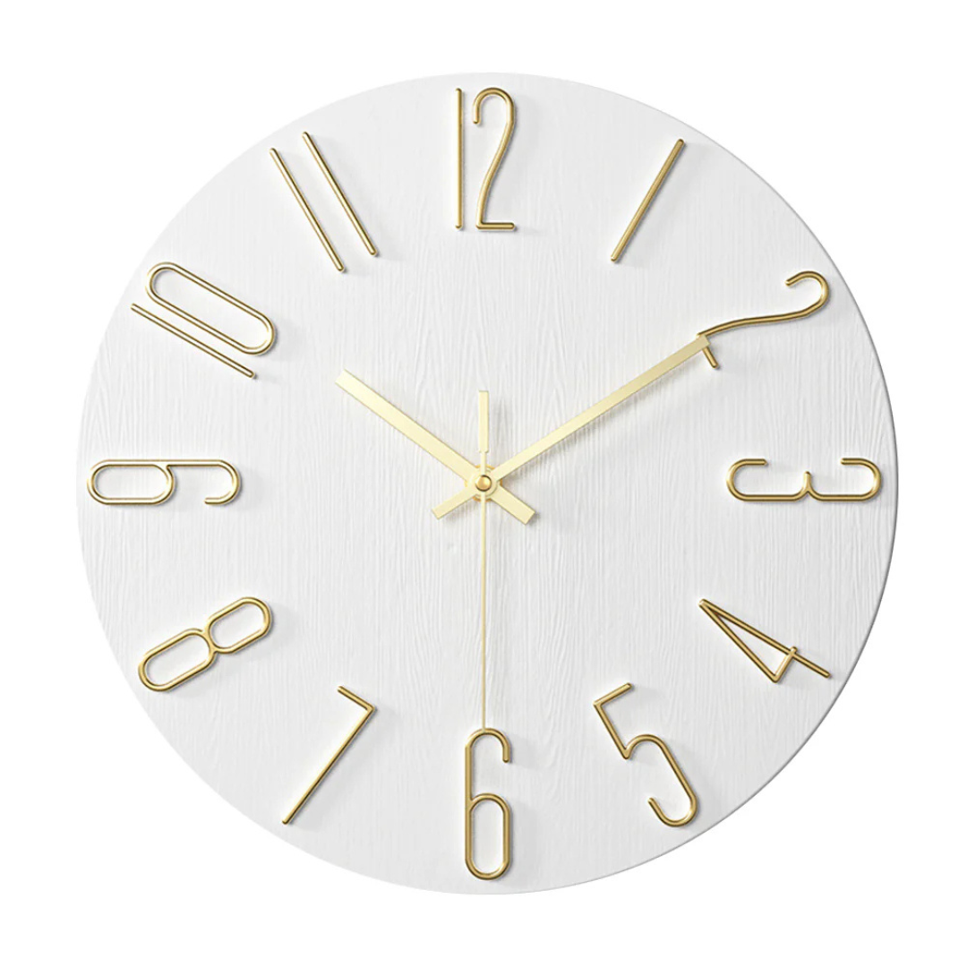Aurum Silent Wall Clock with Gold Numerals product photo
