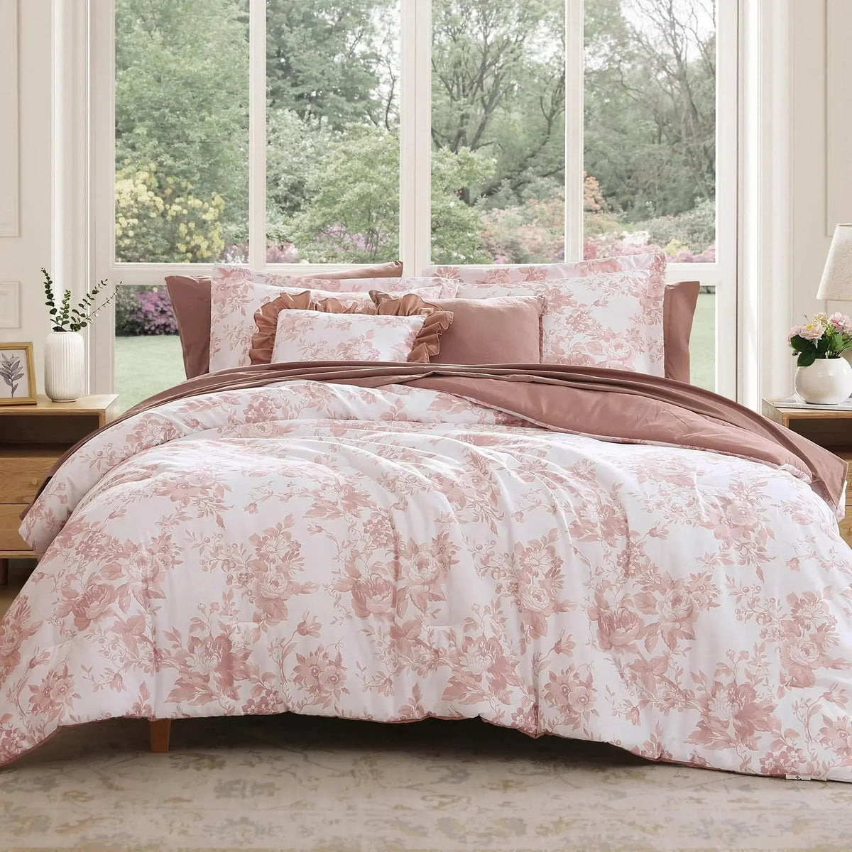 Floral Duvet Cover Set (4 Pcs)