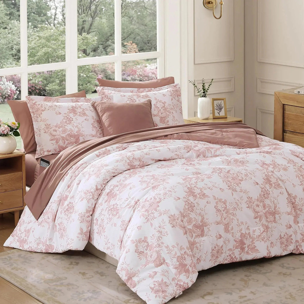 Floral Duvet Cover Set (4 Pcs)