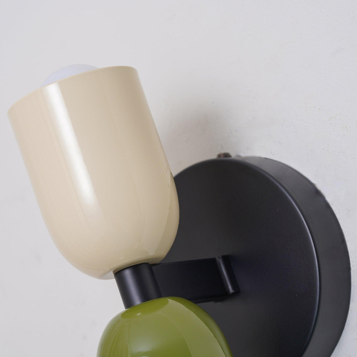 Dual Glow Wall Sconces Two Light Up Down Plug In Cord Switch Bedroom Living Room