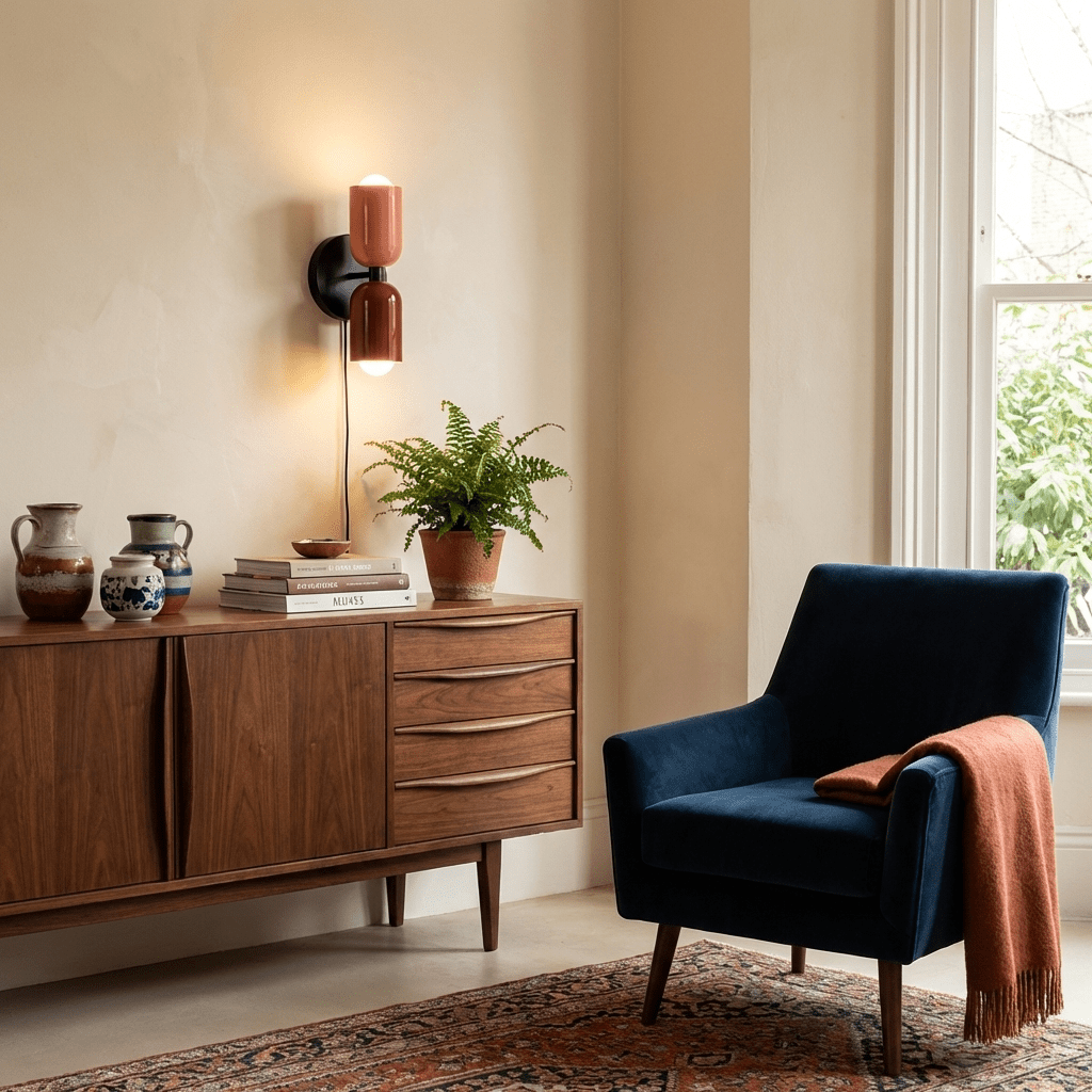 Dual Glow Wall Sconces Two Light Up Down Plug In Cord Switch Bedroom Living Room