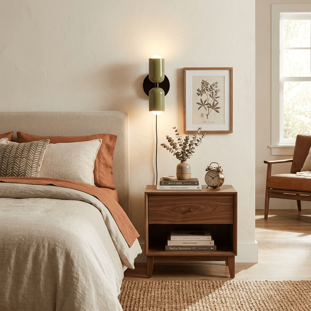 Dual Glow Wall Sconces Two Light Up Down Plug In Cord Switch Bedroom Living Room