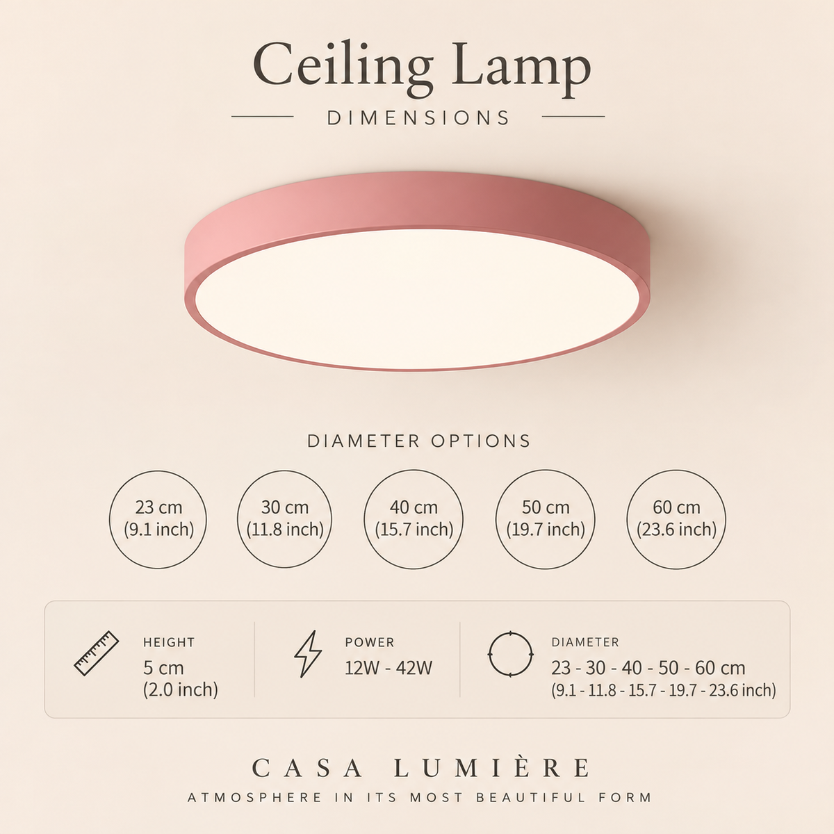 LED Modern Ceiling Lamp Round Flush Mount Minimalist Nordic Design Ambient Lighting