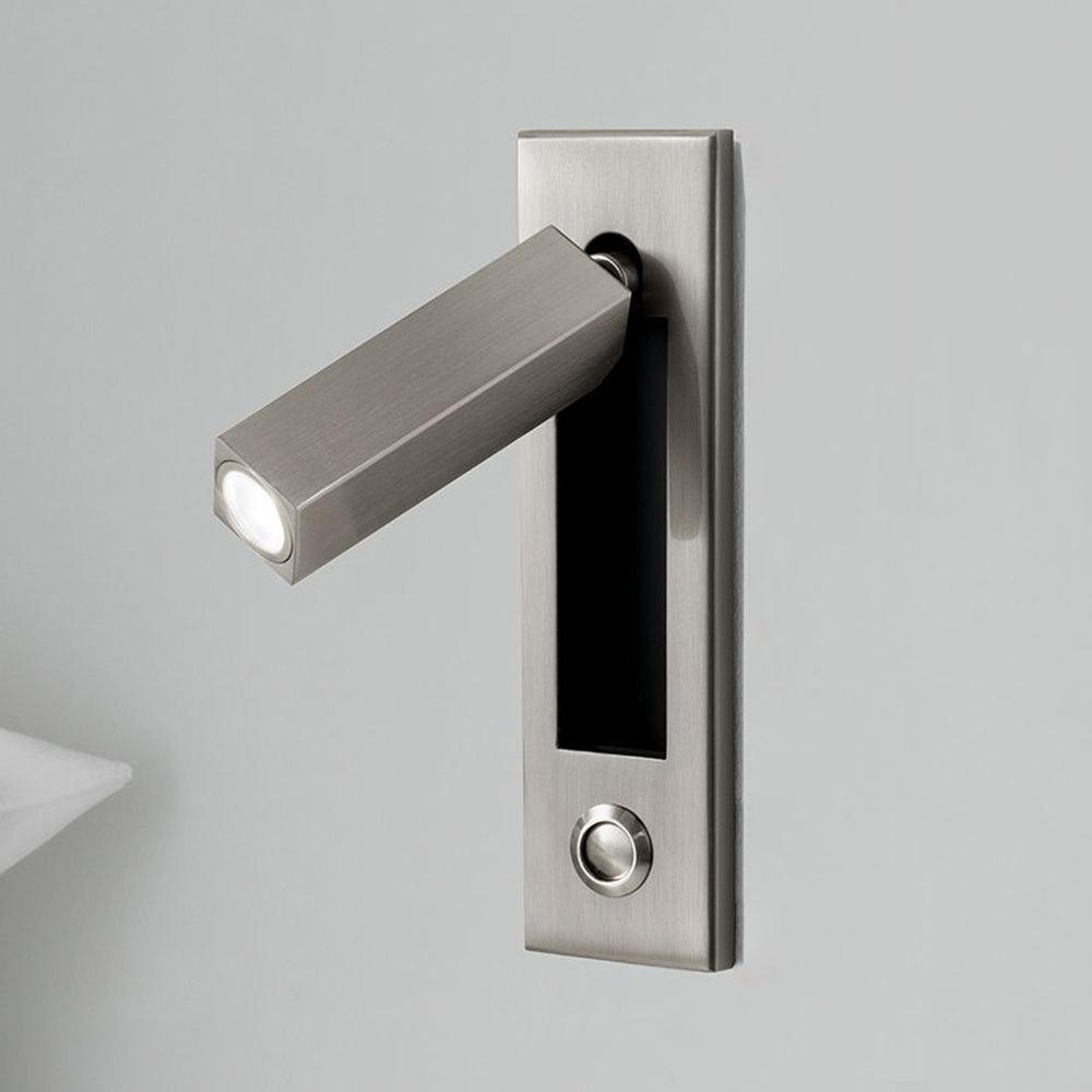 Reading Lamp Recessed Wall Mount Adjustable Spotlight Head Button Switch Bedside