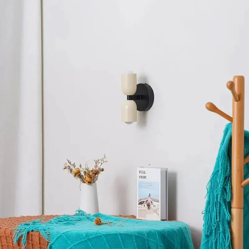 Wall Sconces for Living Room 2-Light Up Down Dome Shade Bedroom Bedside Lighting