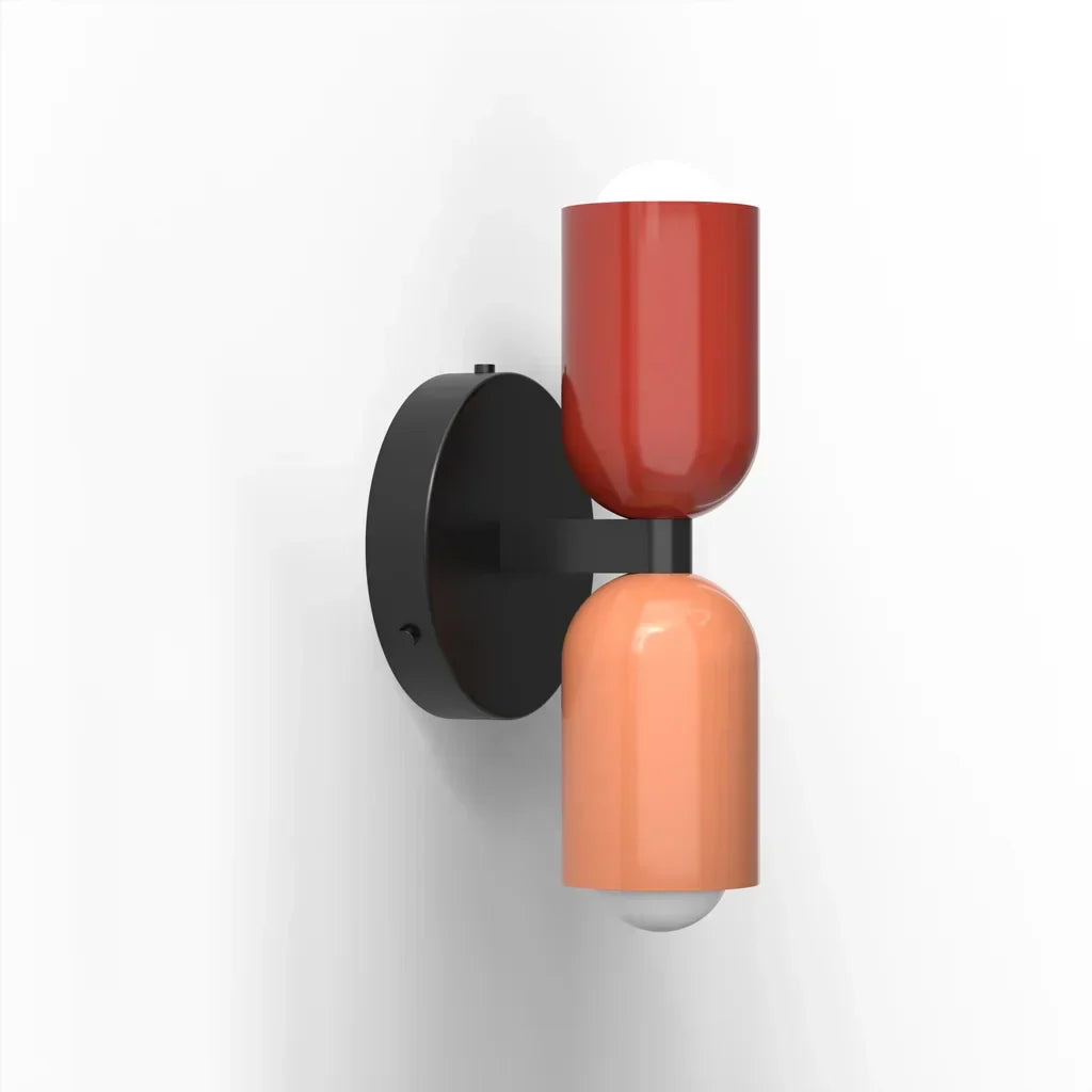 Wall Sconces for Living Room 2-Light Up Down Dome Shade Bedroom Bedside Lighting