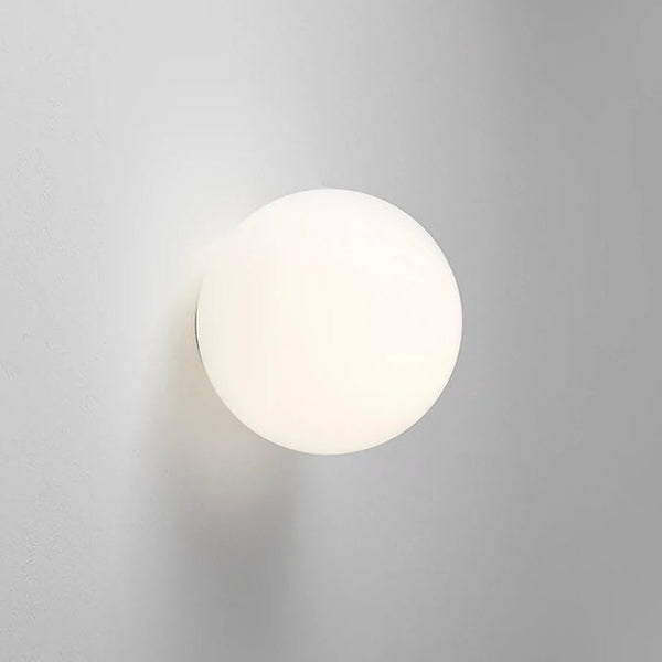 LED Modern Wall Lights Frosted Glass Globe 1-Light Round Sconce Bathroom Bedroom