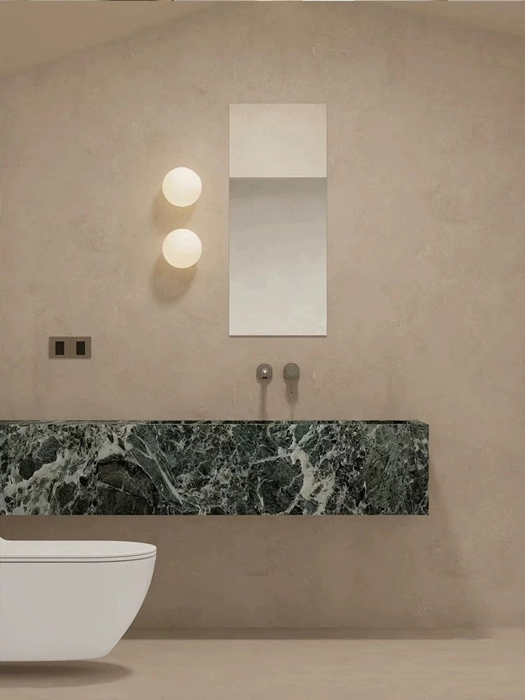 LED Modern Wall Lights Frosted Glass Globe 1-Light Round Sconce Bathroom Bedroom