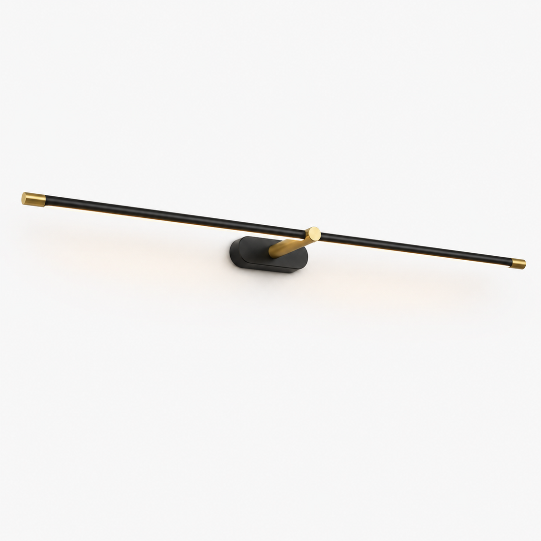 Linear Sconce Integrated LED Light Bar Black Brass Metal Hardwired Wall Vanity