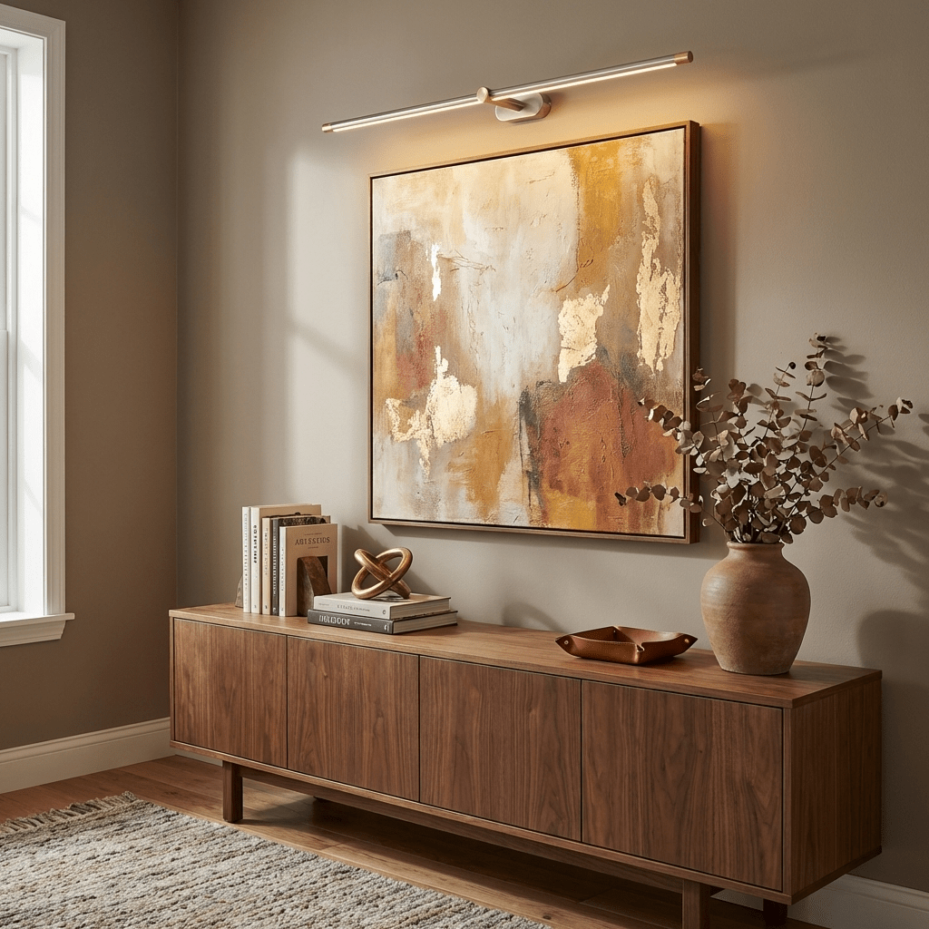 Linear Sconce Integrated LED Light Bar Black Brass Metal Hardwired Wall Vanity