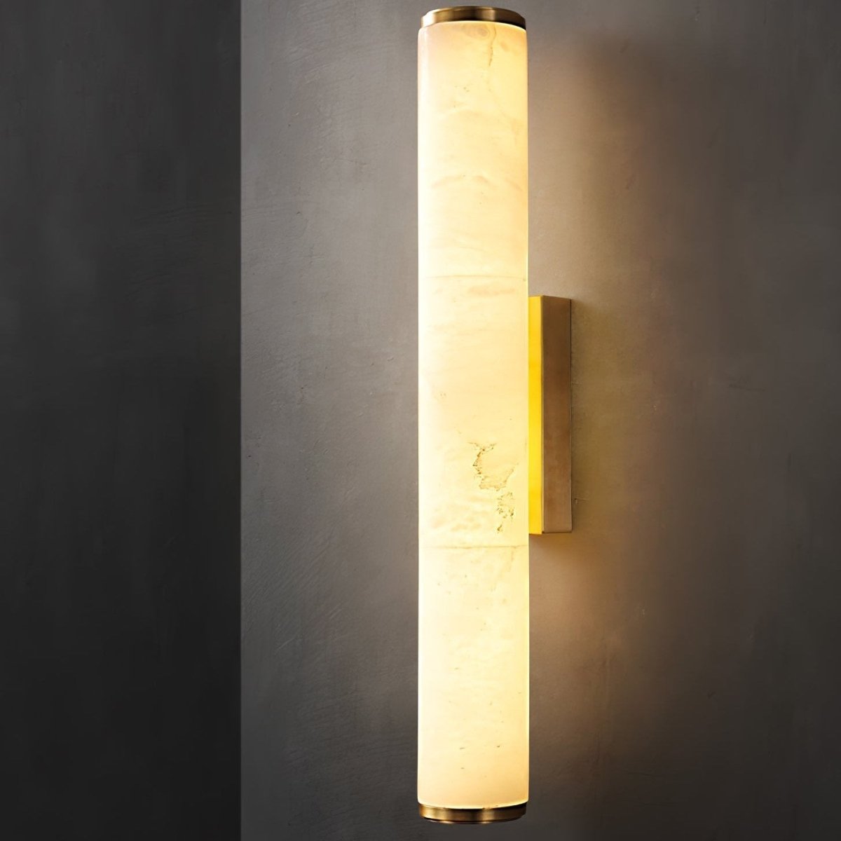Warm White LED Wall Light Cylinder Linear Sconce Copper Accents Indoor Lighting