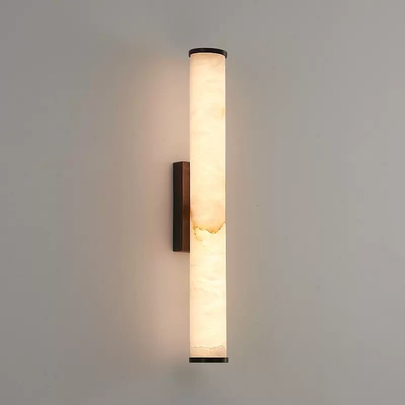 Warm White LED Wall Light Cylinder Linear Sconce Copper Accents Indoor Lighting