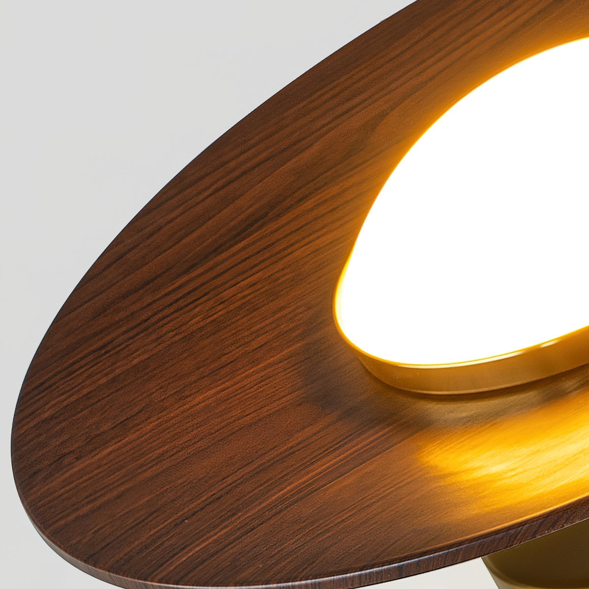 Walnut Disc Ceiling Lights Brass Canopy Semi Flush Mount Dome Shade Bedroom Hallway