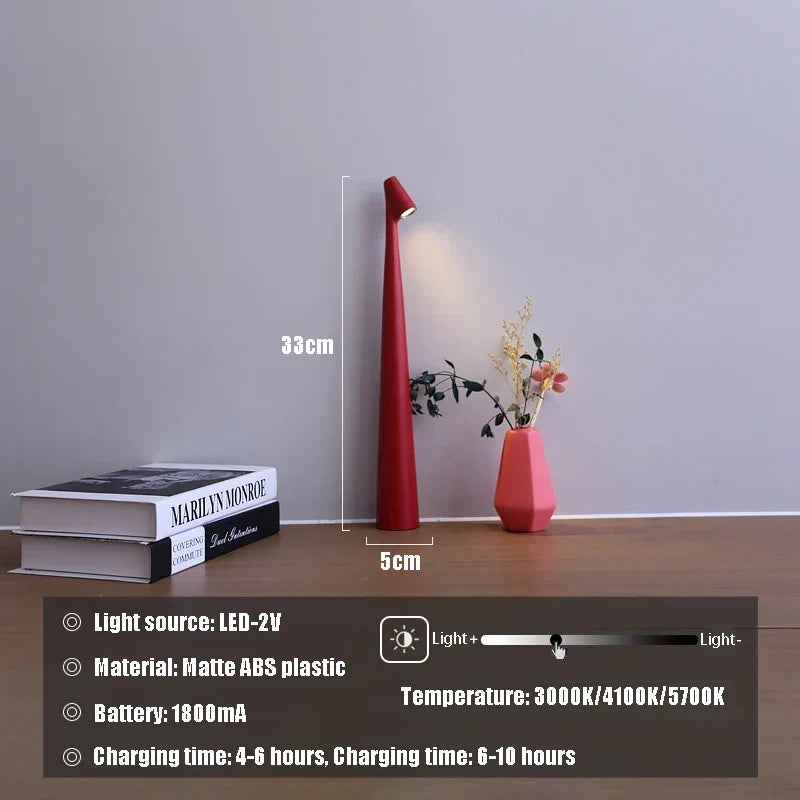 Rechargeable Table Lamp Cordless Dimmable LED Touch Control Desk Light Bedside