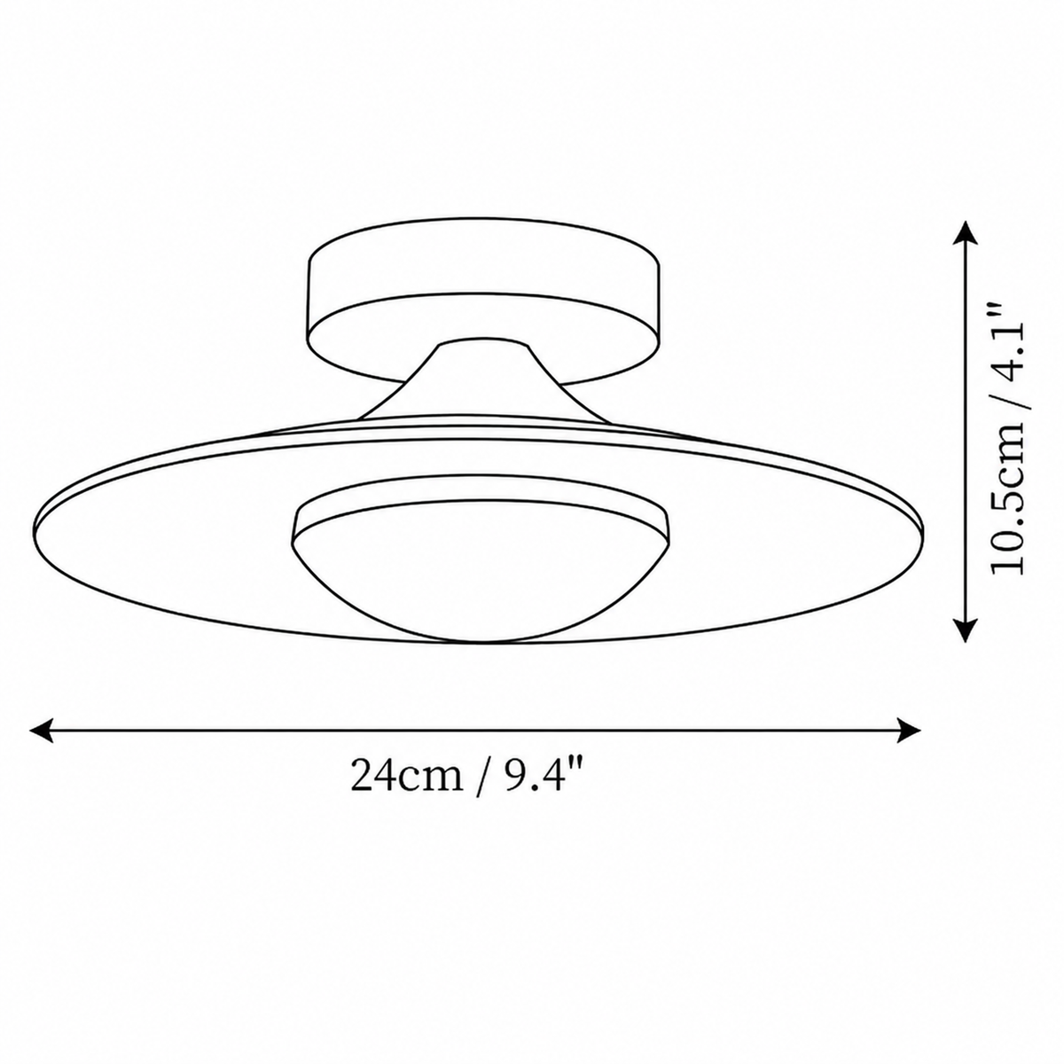 Walnut Disc Ceiling Lights Brass Canopy Semi Flush Mount Dome Shade Bedroom Hallway