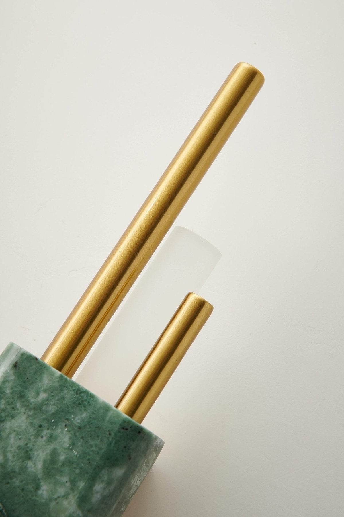 Alcochete wall sconce gold rod asymmetry detail