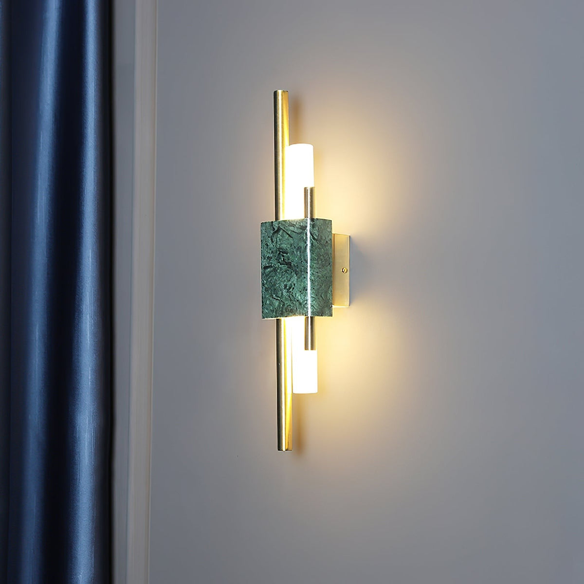 Alcochete wall sconce lifestyle on bedroom wall