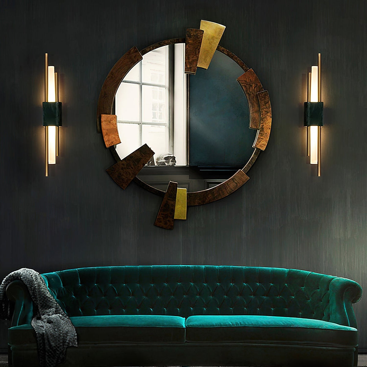 Alcochete wall sconce marble veining pattern detail