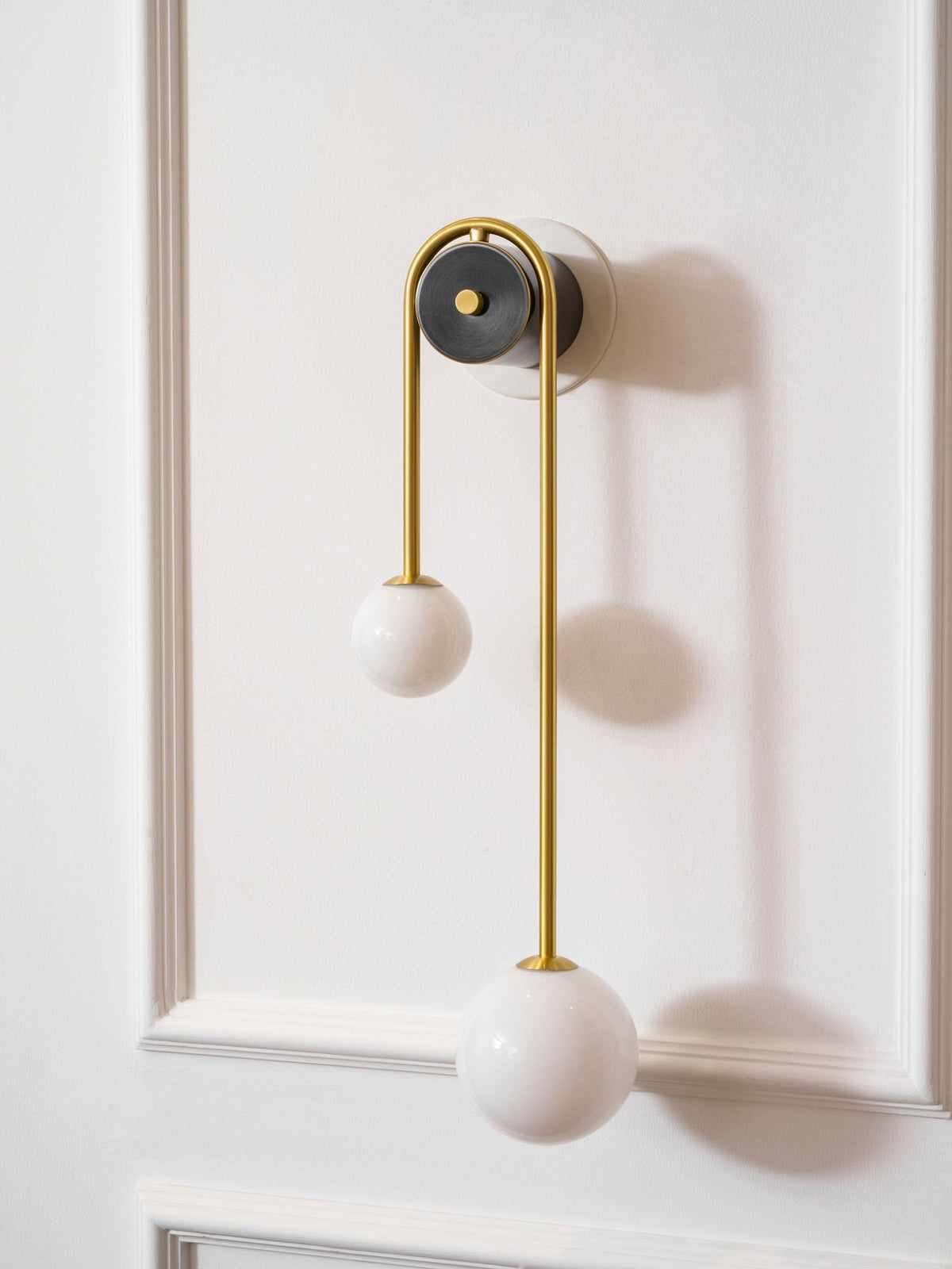 Alcoutim sconce product view showing both shade sizes