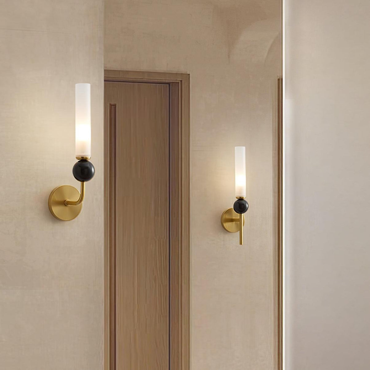 Aljezur Model A compact wall sconce, small size reference view
