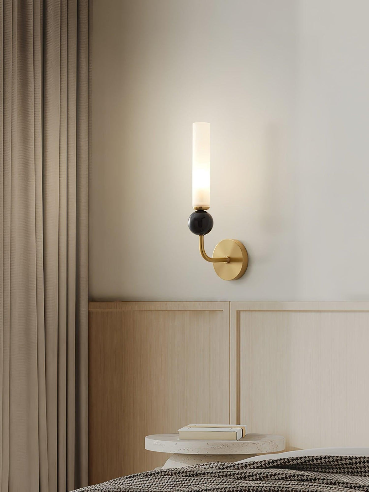 Aljezur Model B mid-size wall sconce, standard size reference view