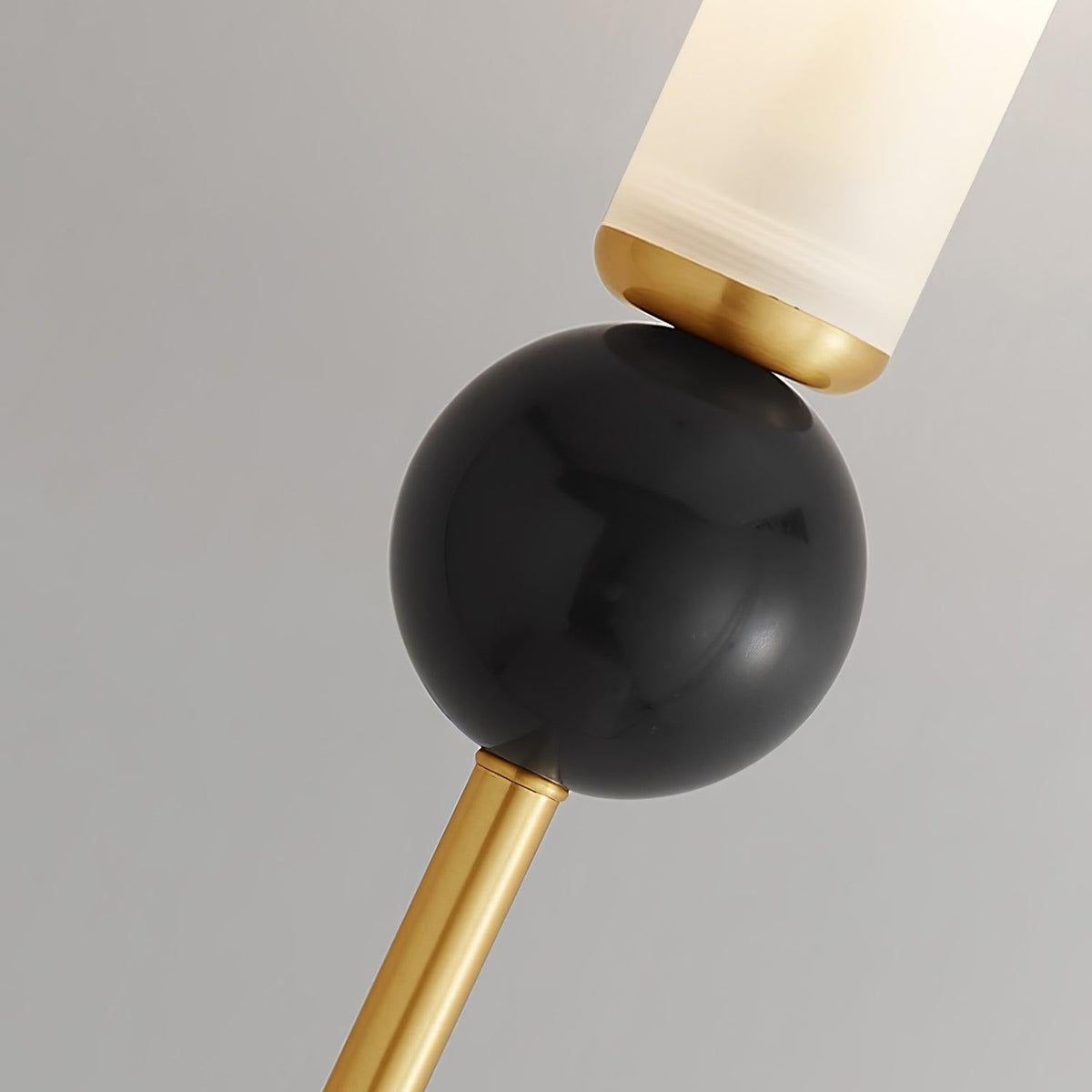 Aljezur wall sconce black finish with black marble ball variant