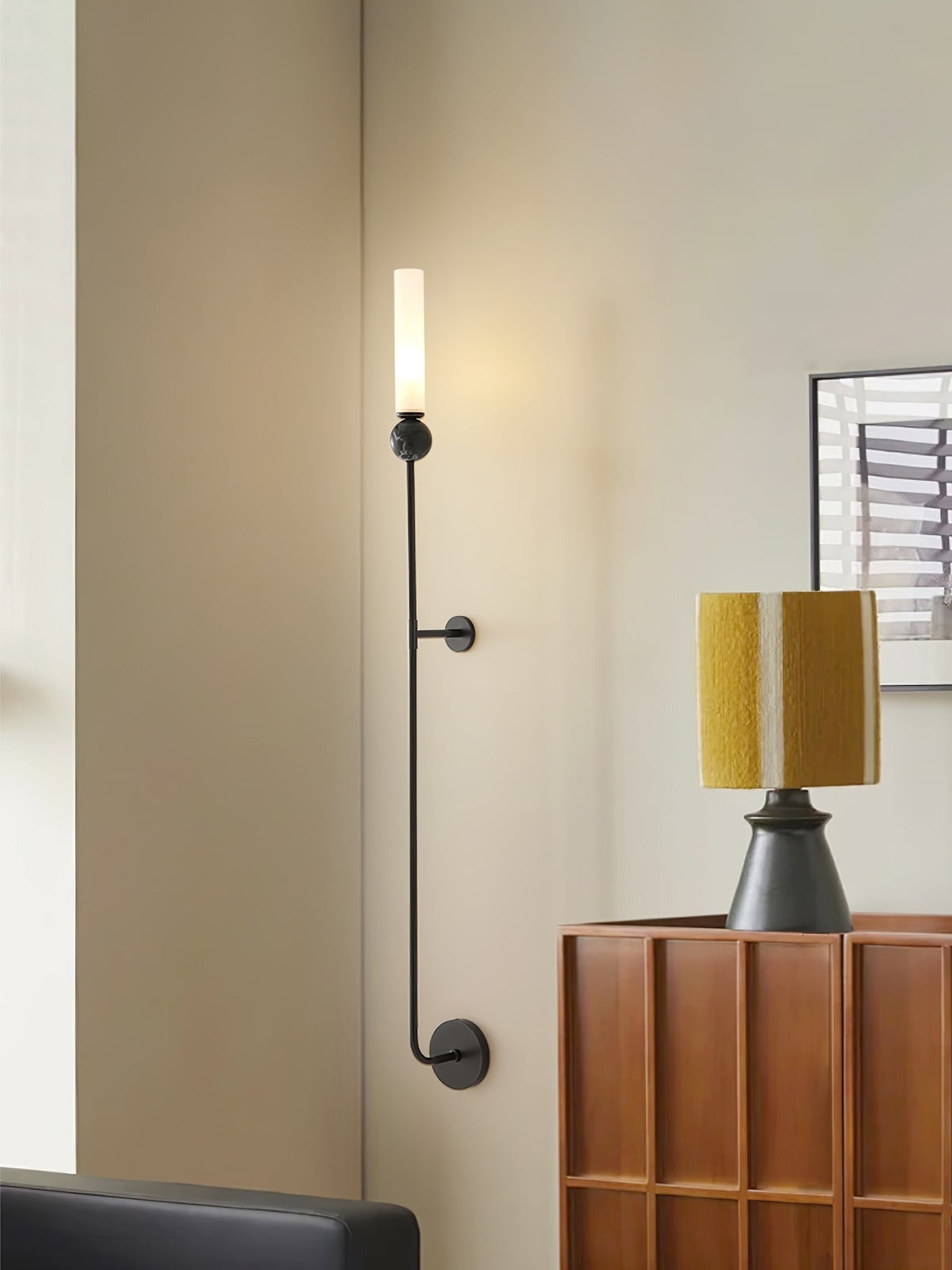 Aljezur wall sconce brass finish warm polished gold close-up