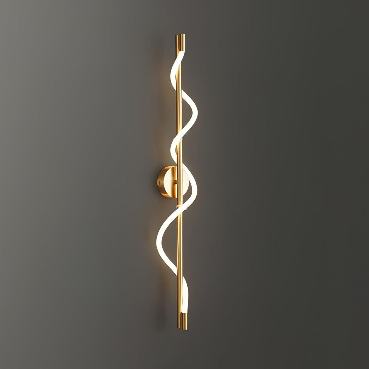 Alvito 90cm brass & white variant, full product shot