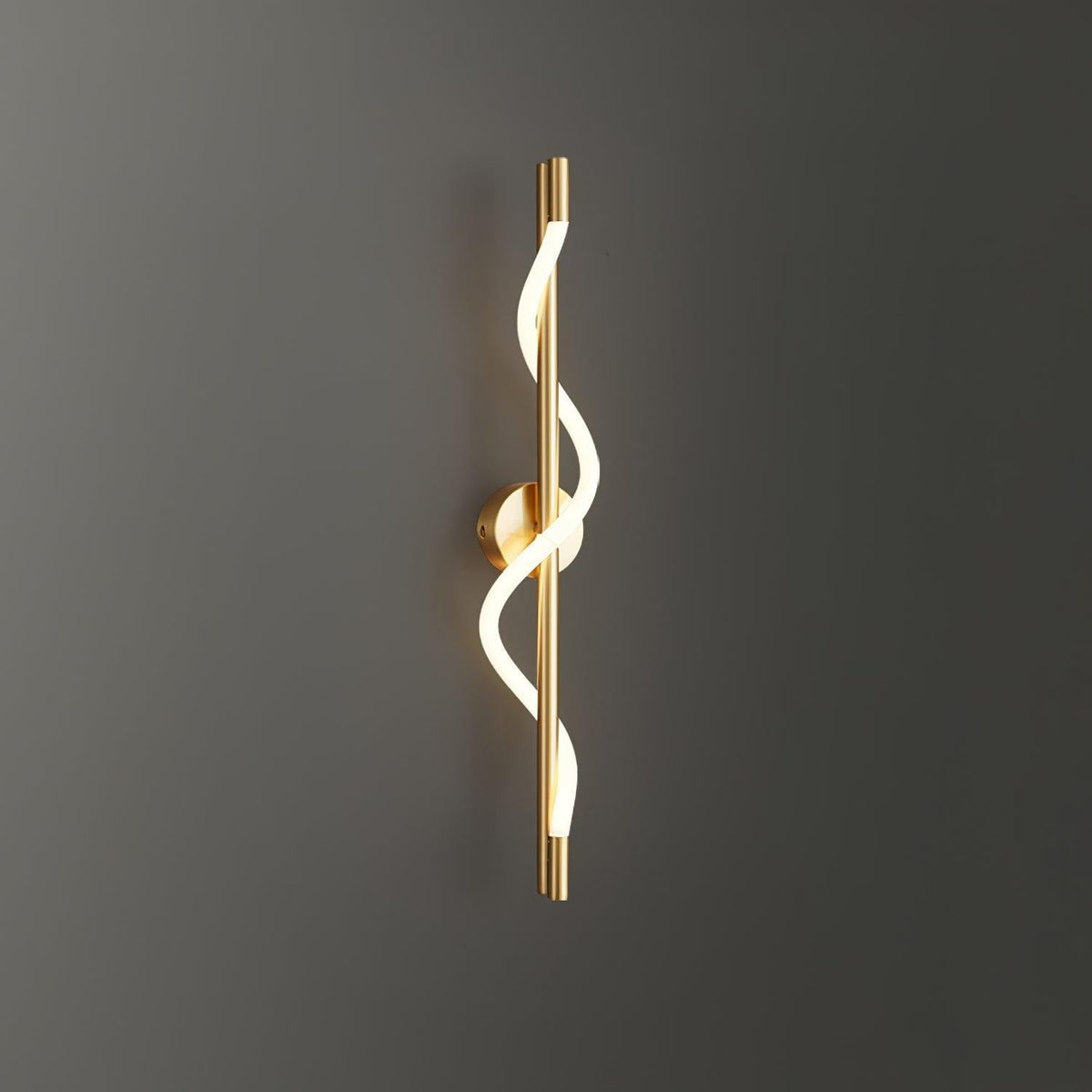 Alvito brass & white 60cm wall sconce, product shot