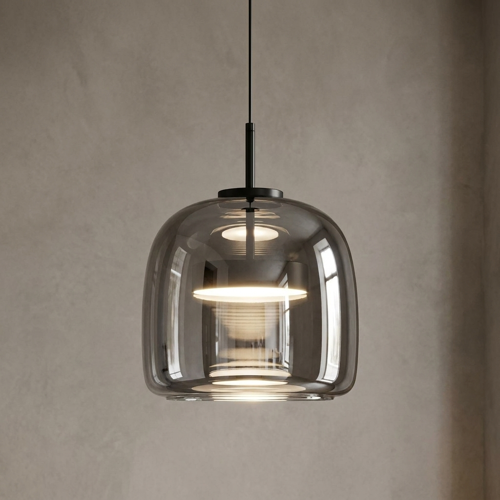 Vesper - Ashtray Glass Bedside Chandelier – Smoke Gray - 15CM