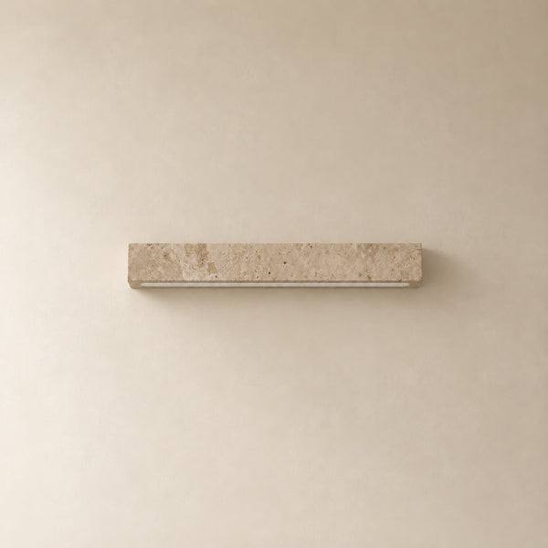 Linear Wall Sconce Travertine Rectangular Dimmable LED Indoor Bedroom Lighting
