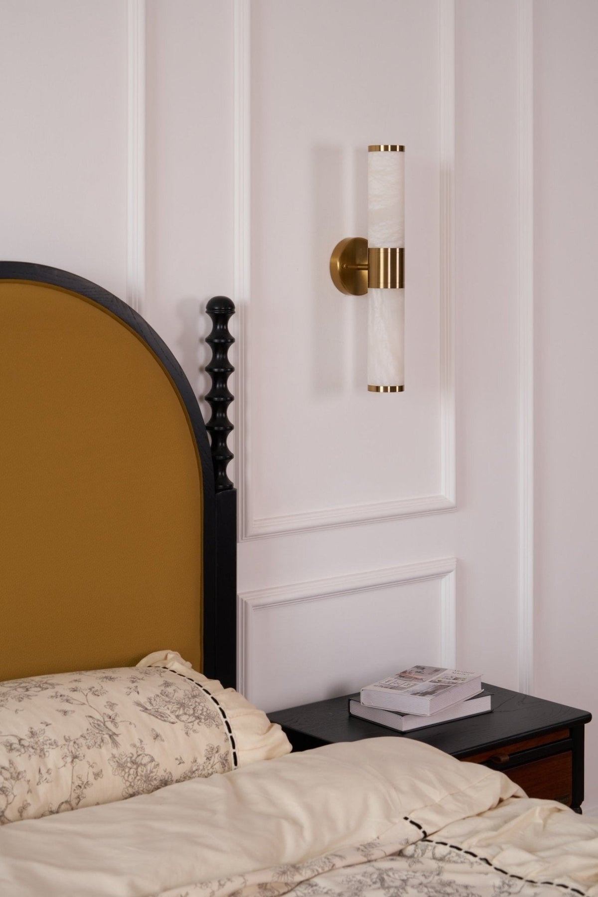 Beja brass mounting bracket, side view