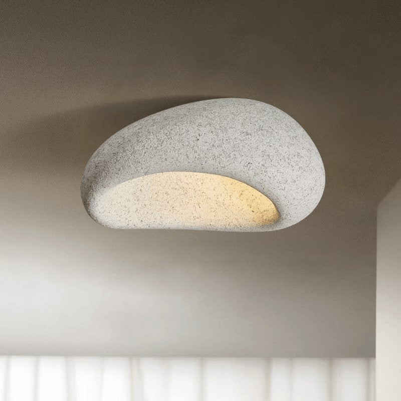 Celestia Textured Cloud Ceiling Light – Light gray stone spots