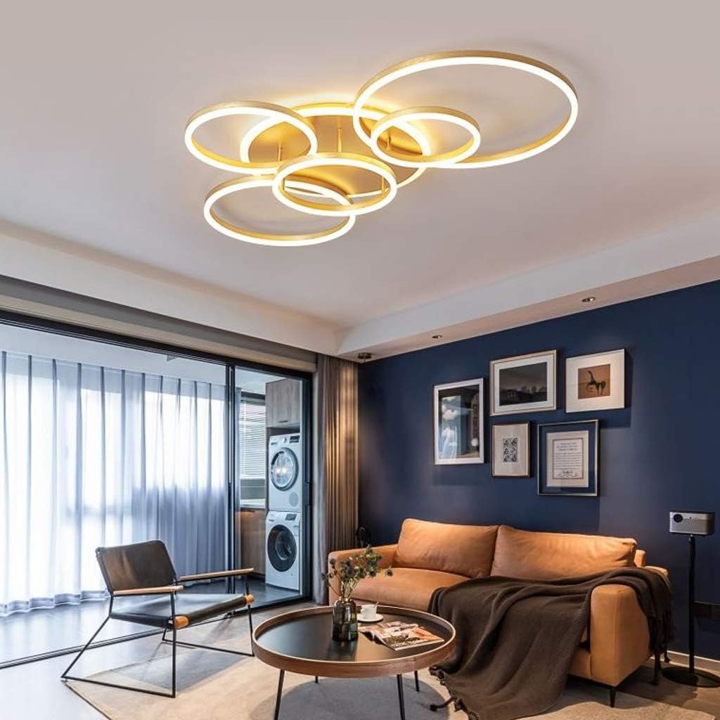 Circle Interlocking Ring LED Flush Mount – view 8