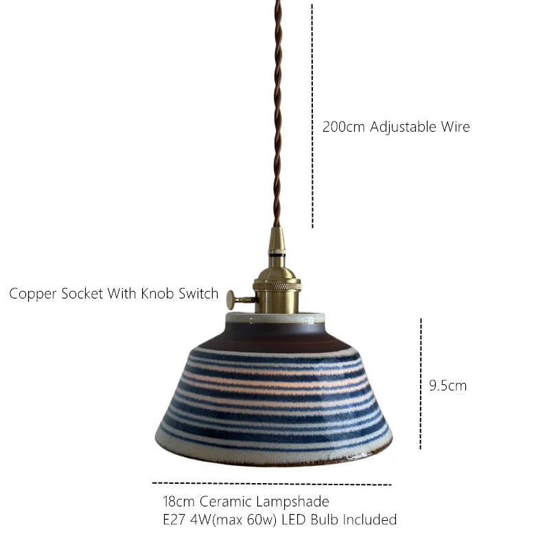 Ronja – Hand-Painted Ceramic Pendant Light BO-HA