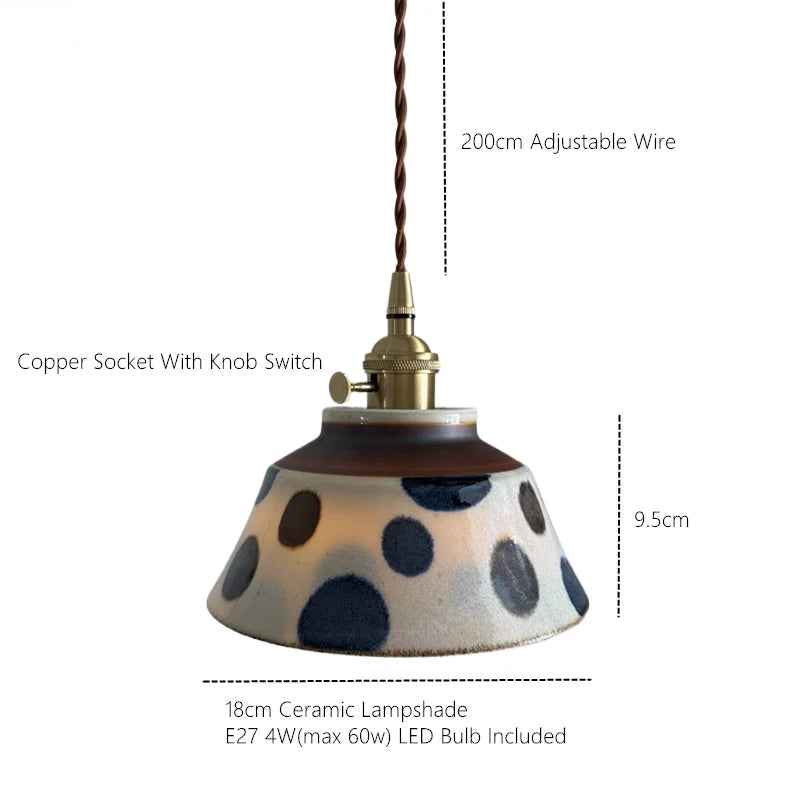 Ronja – Hand-Painted Ceramic Pendant Light BO-HA