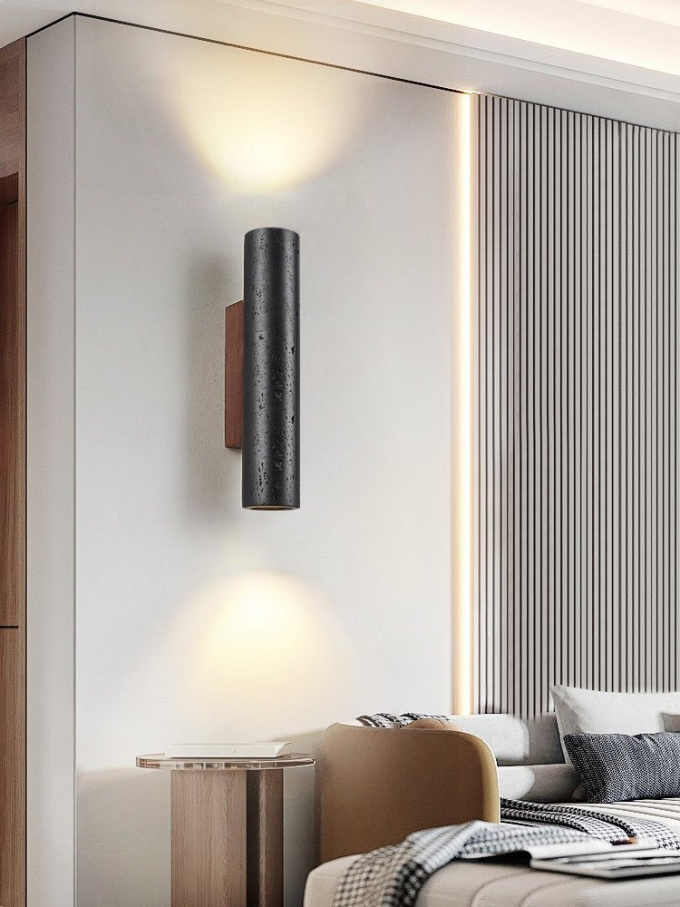 Dual tall models in dining space with ambient layer lighting
