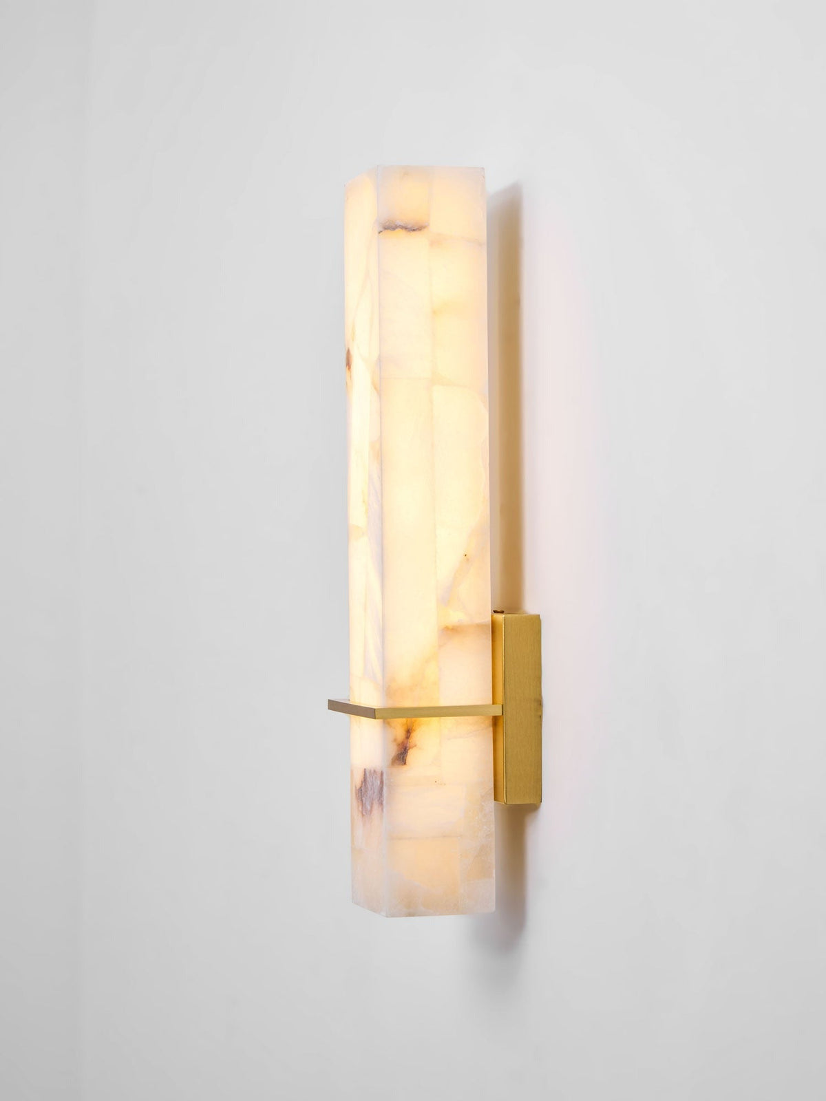 Full installation view of sconce on finished wall