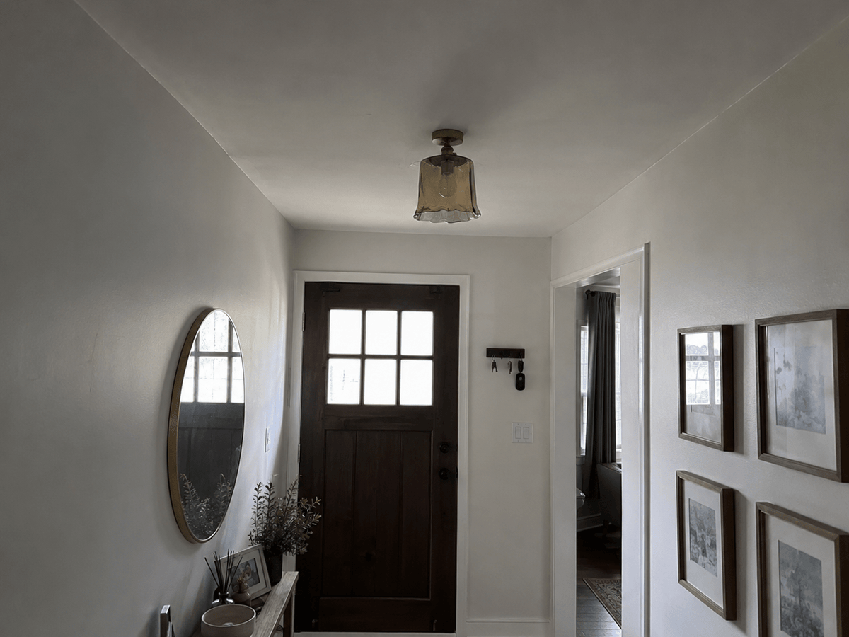 Josephine | Ruffled Amber Glass Ceiling Lamp - Luma House