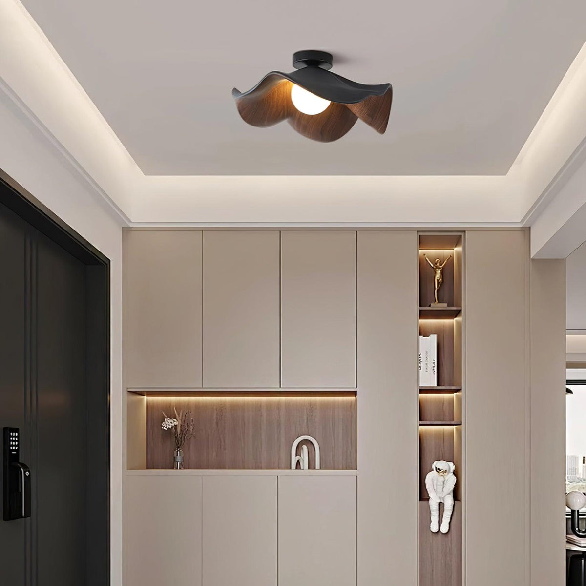 Lotus Leaf Wood Ceiling Light – view 16