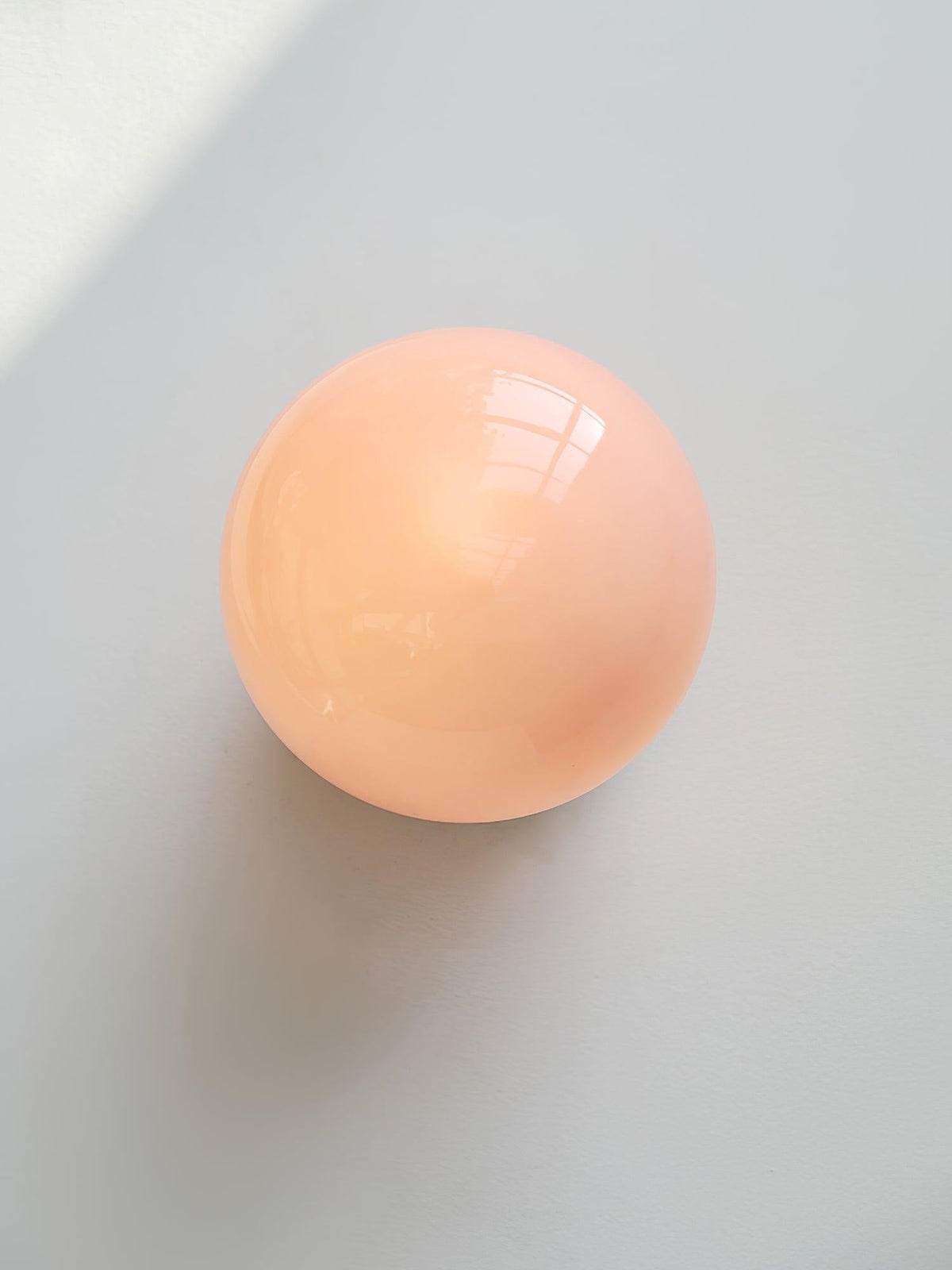 Marshmallow sconce mounted as ceiling light fixture