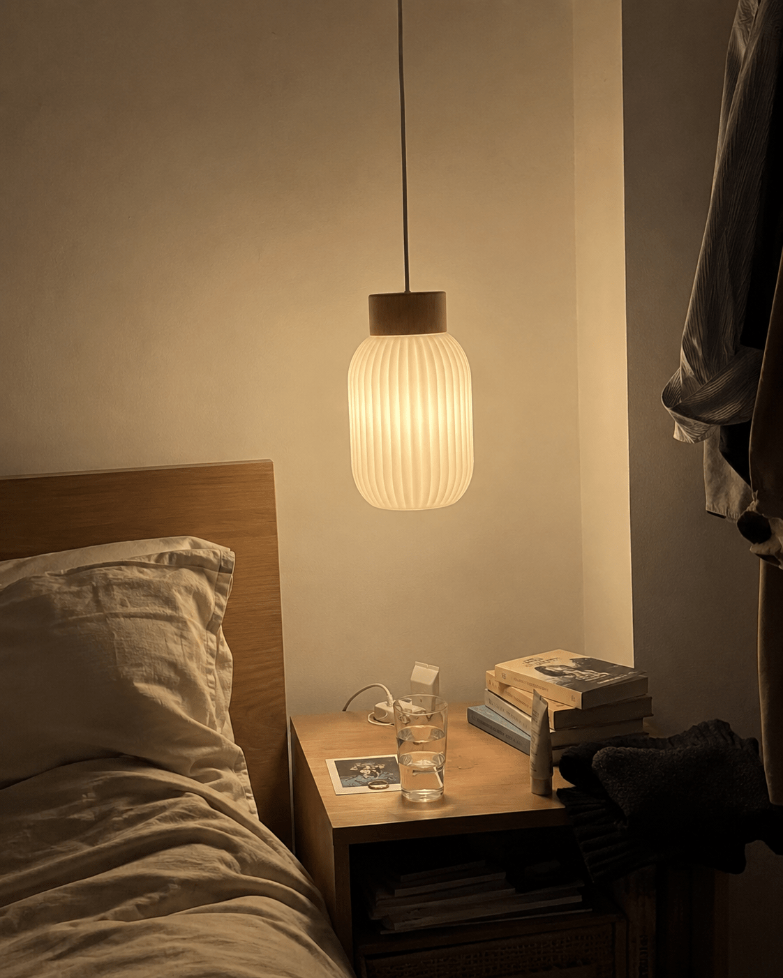 Mei | Ribbed Glass Lantern Pendant - Luma House