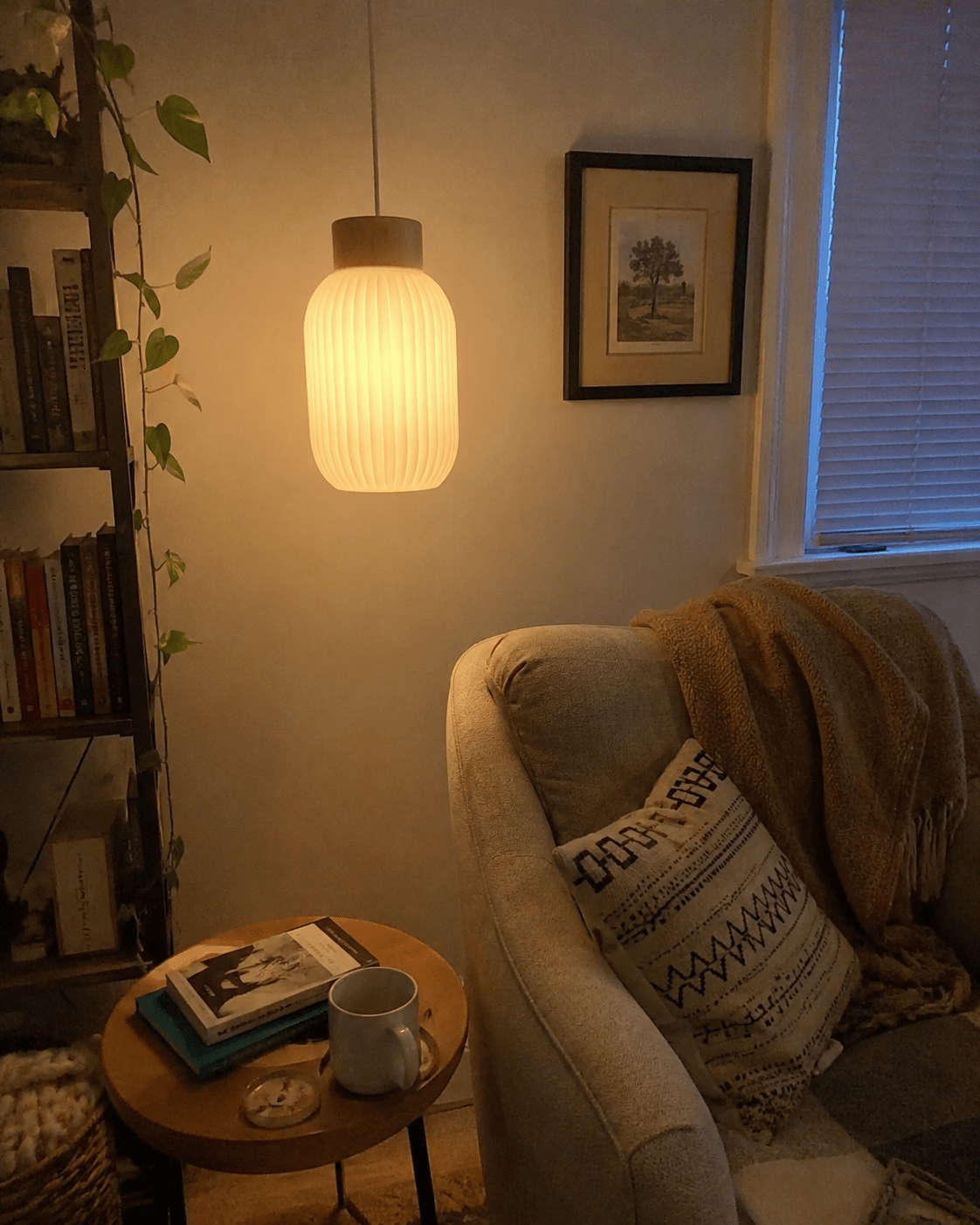 Mei | Ribbed Glass Lantern Pendant - Luma House