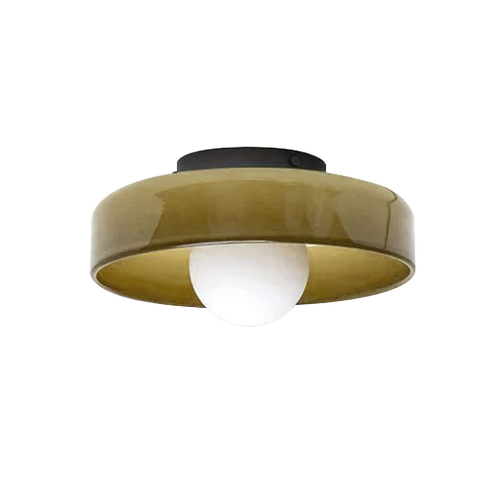 Flush Mount Wall Sconce Glass Disc Ceiling Light Globe Shade Modern Indoor Lighting