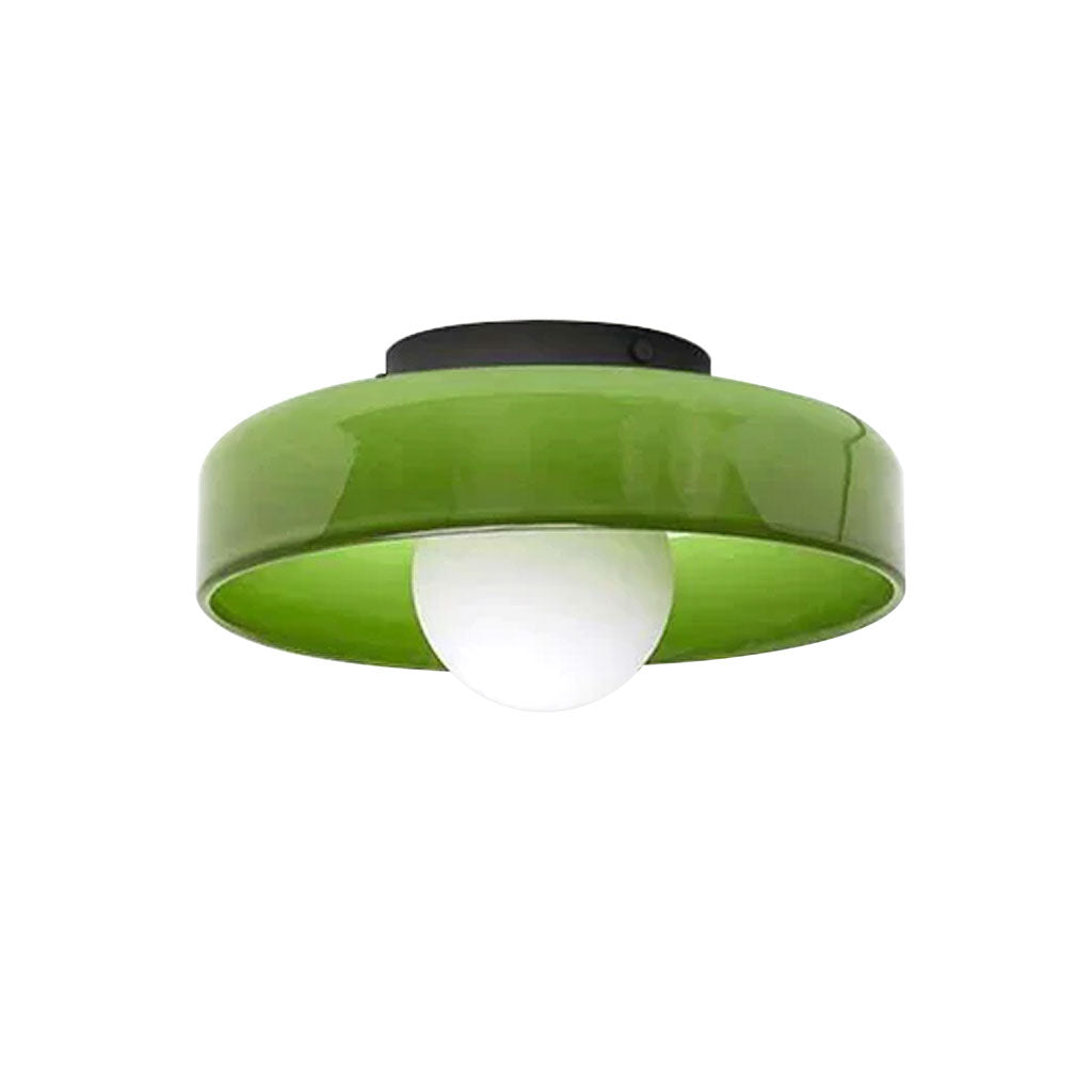 Flush Mount Wall Sconce Glass Disc Ceiling Light Globe Shade Modern Indoor Lighting