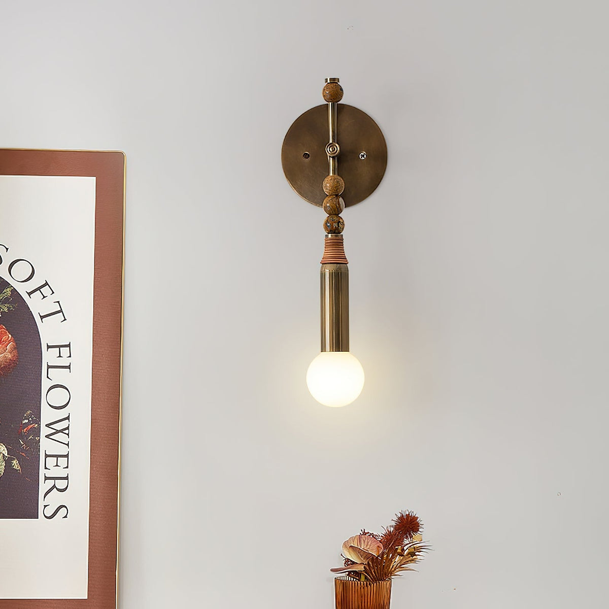 Torto wall sconce installed in living room