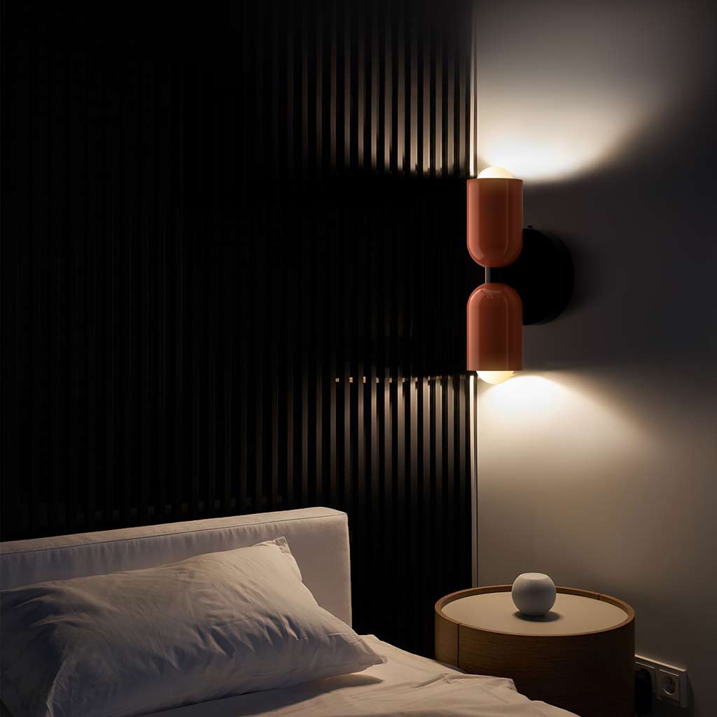 Wall Sconces for Living Room 2-Light Up Down Dome Shade Bedroom Bedside Lighting