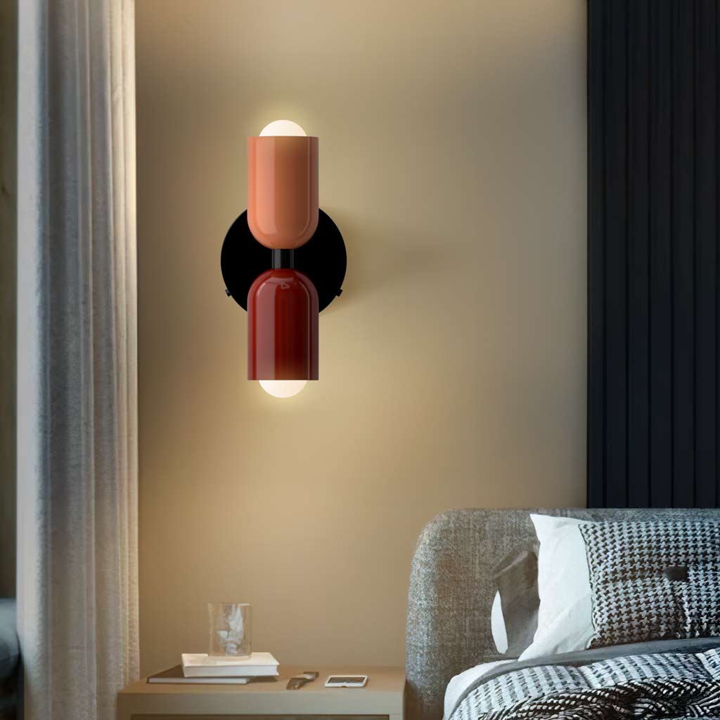 Wall Sconces for Living Room 2-Light Up Down Dome Shade Bedroom Bedside Lighting